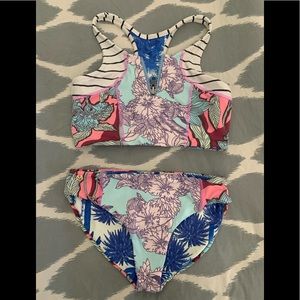 Garnet Hill girls reversible bikini